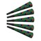 Beistle Club Pack of 100 Peacock Feather Print New Year's Eve Trumpet Horn Party Favors 9"